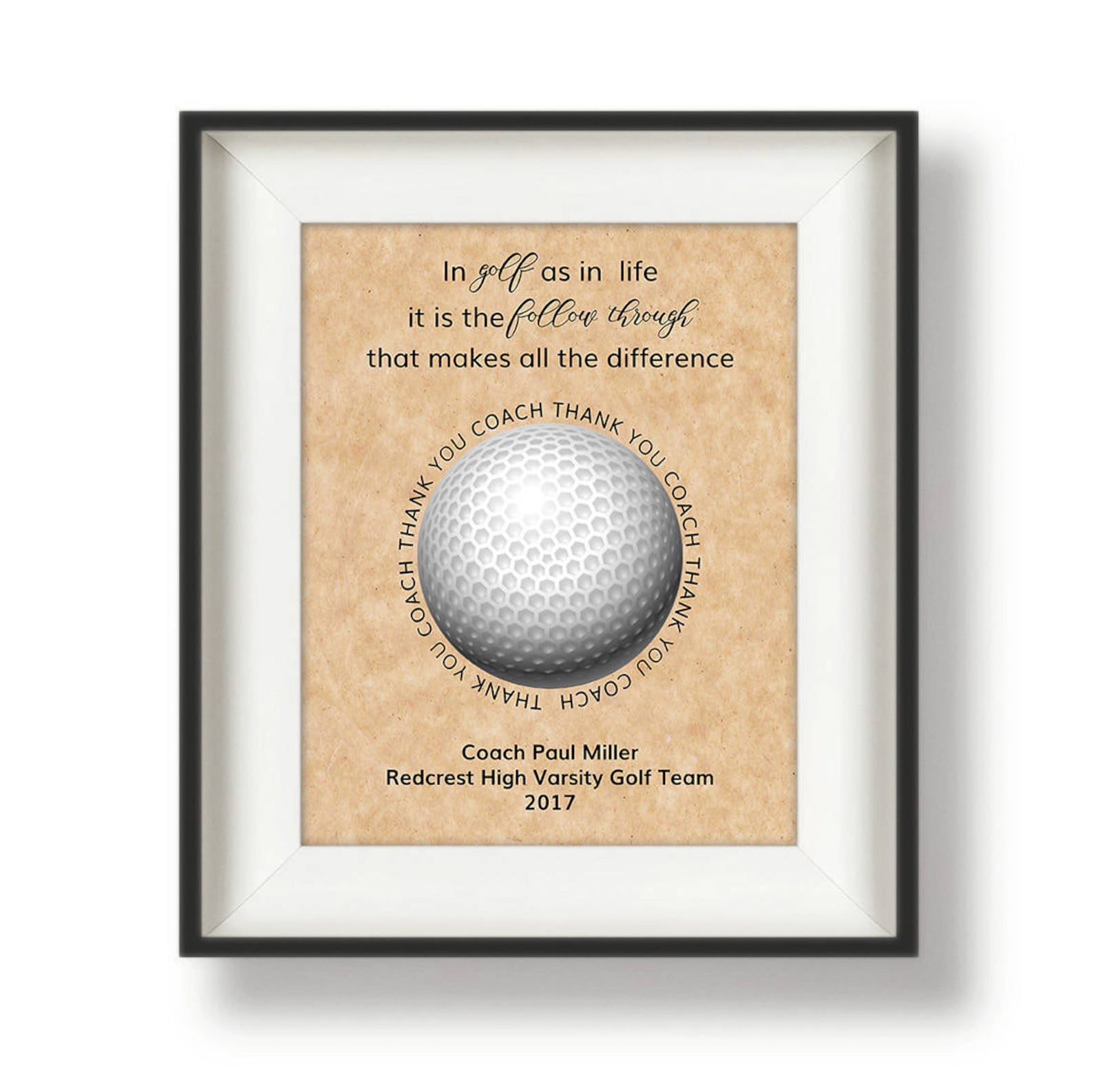 Golf Coach Gifts Personalized Coach Gifts Golf Team Gift Etsy