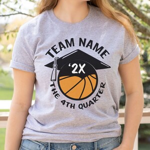 Personalized Basketball Senior Night Gifts, Senior Basketball Shirts, Senior Mom Shirt, Basketball Dad, Team Name,  The 4th Quarter