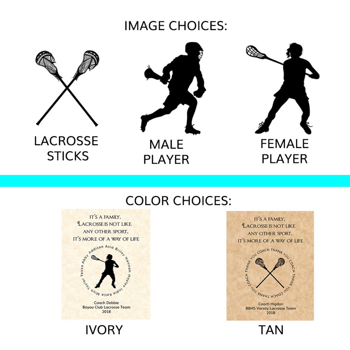 Coach Lacrosse Gifts Personalized Lacrosse Coach Gift Etsy