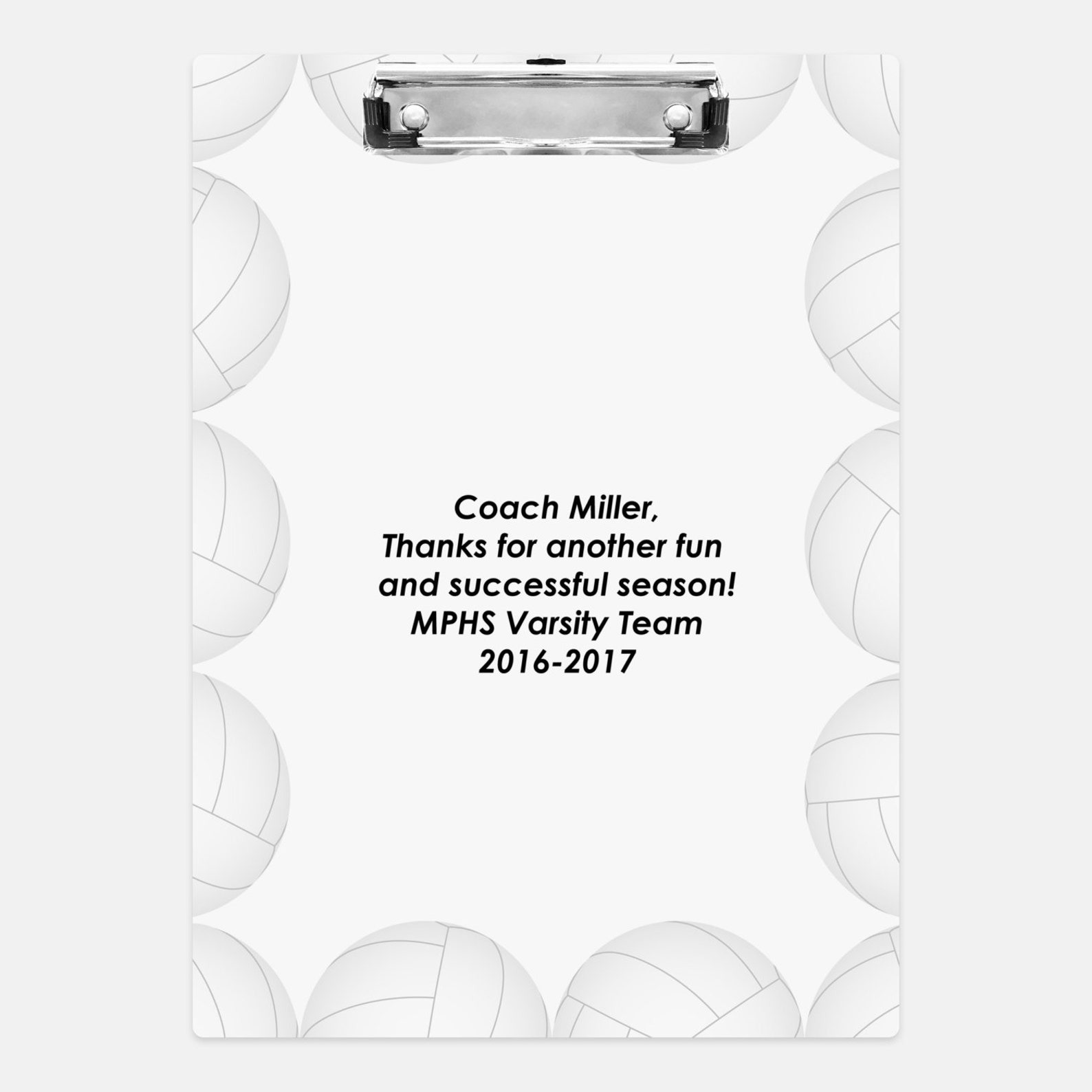 Volleyball Coach Gifts Clipboard Personalized Coach Gifts Etsy