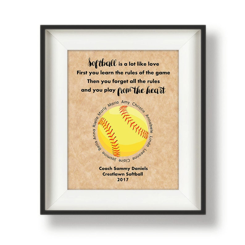 Gifts for Softball Coaches Personalized Softball Coaches Etsy