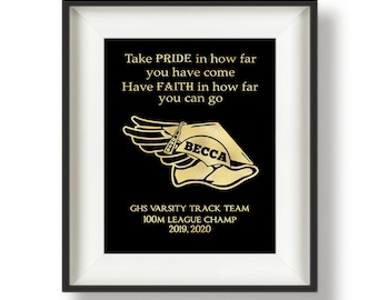 Track Gifts for Seniors - Track and Field Gifts - Personalized - Track Gifts - Track Team Gift - Sports Graduation - Grad Hat - Take Pride