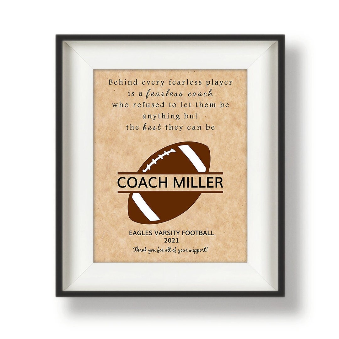 Personalized Football Coach Gifts Gifts for Football Coaches Etsy