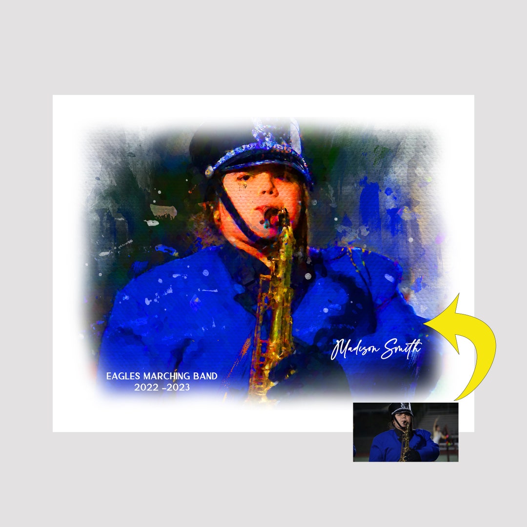 Band Senior Gifts, Marching Band Gifts, Band Director Gifts, Personalized Watercolor, Senior