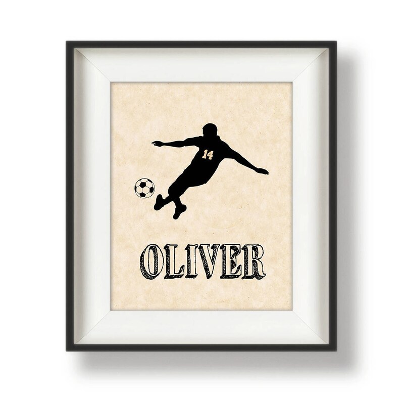 Soccer Gifts for Boys - Personalized - Soccer Wall Art - Boys Sports Decor - Boys Sports Room Decor - Soccer Gifts for Him - Soccer Team image 5