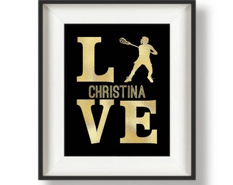 Lacrosse Gifts - Personalized Lacrosse Gifts - Girls Lacrosse Gifts - Sports Prints - Gifts for Lacrosse Players - Lacrosse Gift Ideas