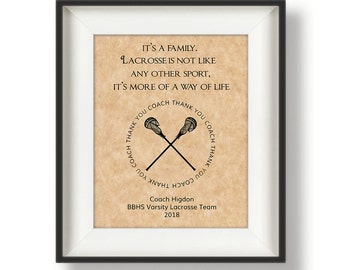 Coach Lacrosse Gifts - Personalized Lacrosse Coach Gift - Lacrosse Gift - LAX Gifts - Lacrosse Coaches - Lacrosse Print - Lacrosse Quote