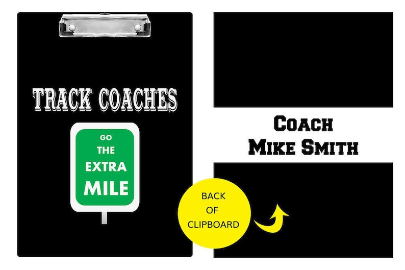 Track Coach Gifts Custom Coach Clipboard Personalized Etsy