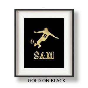 Soccer Gifts for Boys - Personalized - Soccer Wall Art - Boys Sports Decor - Boys Sports Room Decor - Soccer Gifts for Him - Soccer Team image 1