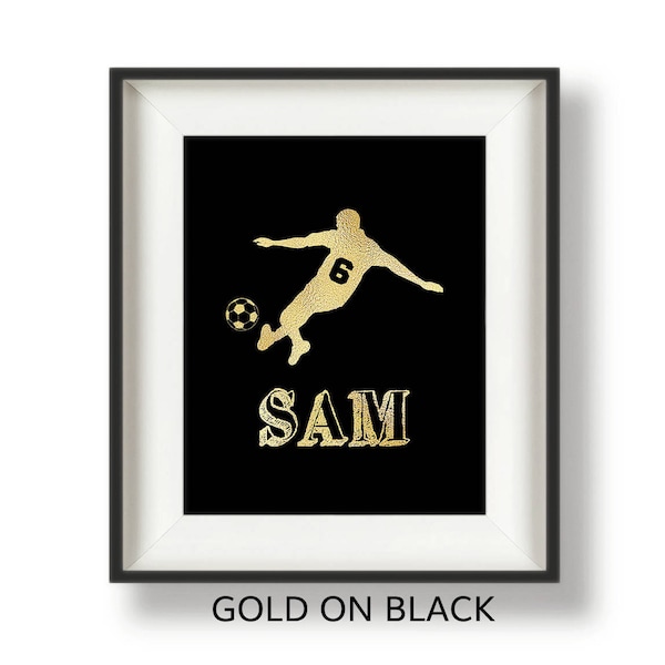 Soccer Gifts for Boys - Personalized - Soccer Wall Art - Boys Sports Decor - Boys Sports Room Decor - Soccer Gifts for Him - Soccer Team