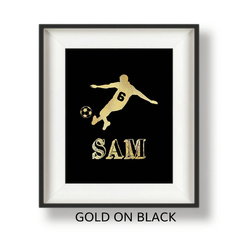 Soccer Gifts for Boys - Personalized - Soccer Wall Art - Boys Sports Decor - Boys Sports Room Decor - Soccer Gifts for Him - Soccer Team image 1
