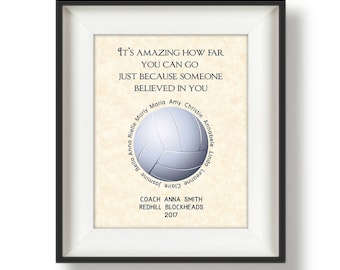 Volleyball Coach Gifts - Personalized - Coach Gifts - Volleyball Coach Gift Ideas - Gifts for Volleyball Coaches - 8 x 10 - It's Amazing