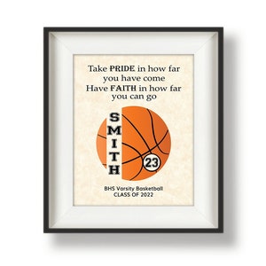 Basketball Senior Gift - Basketball Gifts for Team - Senior Night Gift - Boys Basketball Gift - Personalized - Basketball Player - TP Mono