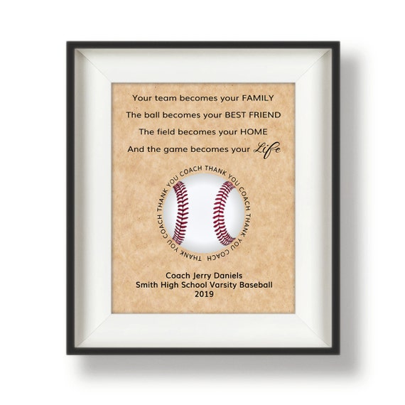 Baseball Coach Thank You Gift Gifts for Baseball Coach - Etsy