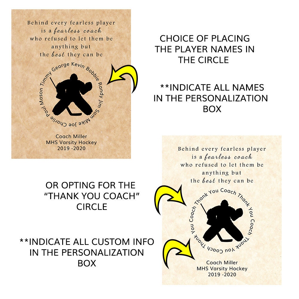 Hockey Coach Gift Ideas Hockey Gifts for Coaches Etsy