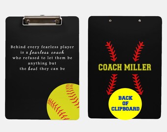 Softball Coach Clipboard, Personalized Softball Clipboard, Softball Coach Gift, Coach's Prayer, Coach Softball Present, Coach Thank You Gift