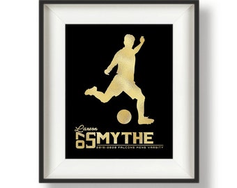 Soccer Senior Night Gifts - Personalized Soccer Poster - Soccer Senior Gift - Personalized Soccer Gifts - Custom Player - Nameplate