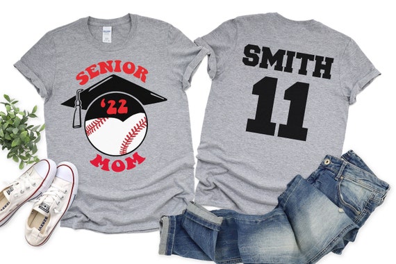 Personnalisé Baseball Senior Mom Shirt 