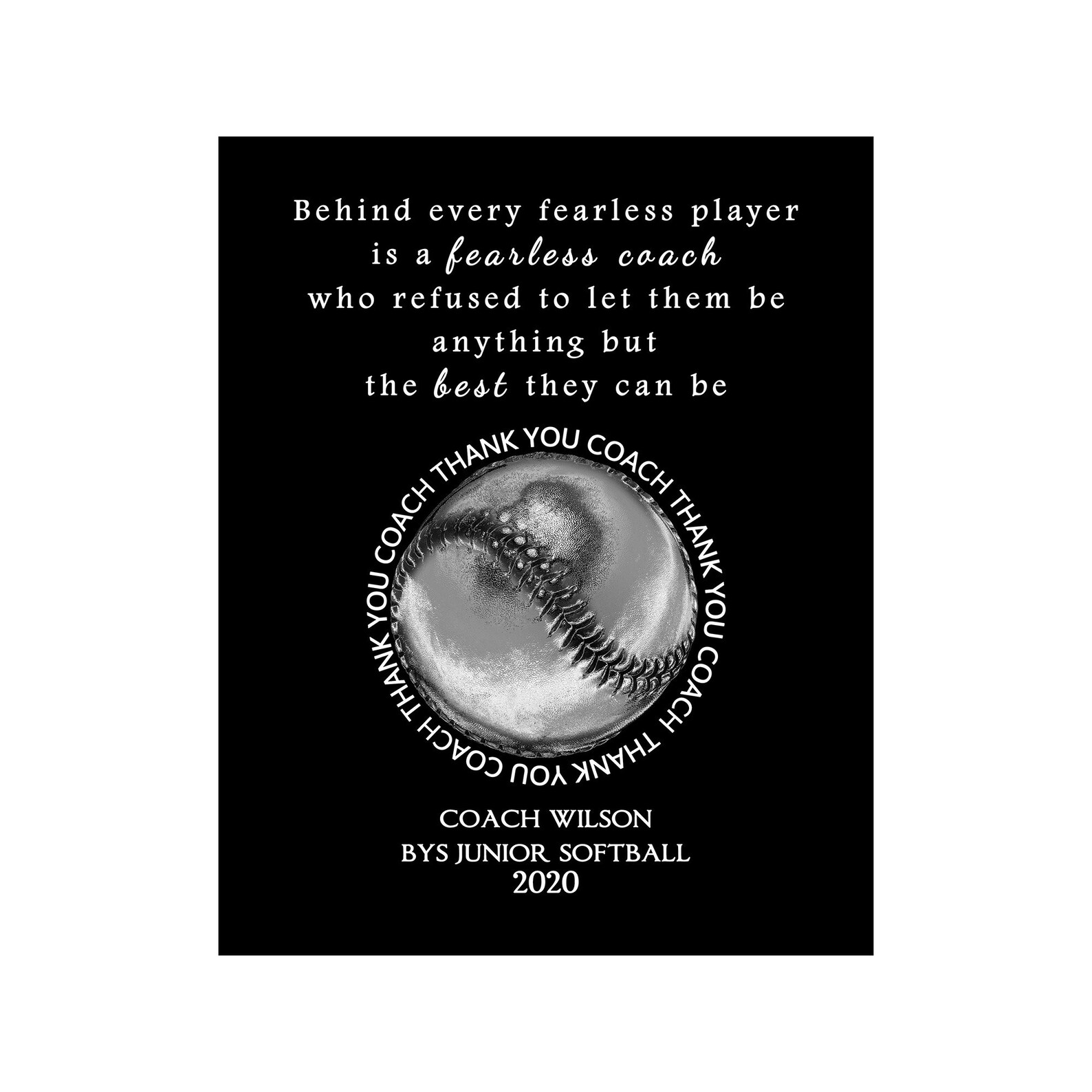 Softball Coach Gifts Softball Gifts for Coaches Etsy