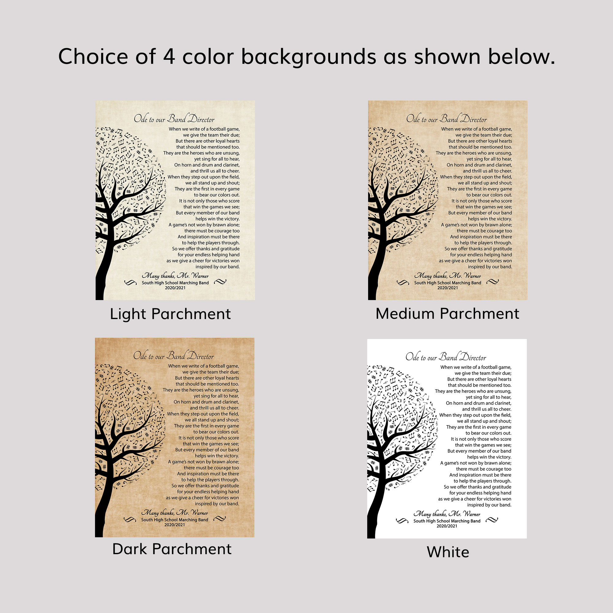 Marching Band Director Gift Band Teacher Gift Marching Etsy