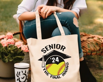 Senior Softball Tote Bag, Softball Graduation Gift, Senior Softball 2024, The Final Inning, Senior Softball Gifts, Senior Night Gifts