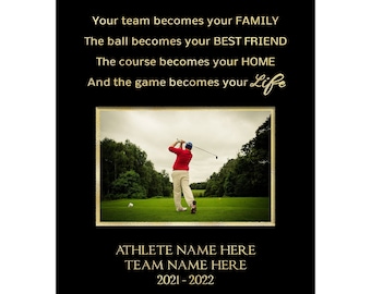 Golf Senior Print, Golf Senior Gifts For Him, Golf Senior Gifts for Women, Personalized Senior Gift, Golf Team Gifts, Team Becomes Family