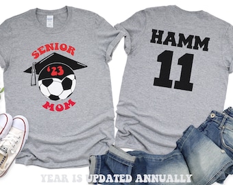 Senior Soccer Mom 2027, Personalized Soccer Mom TShirt, Soccer Mom Shirt, Senior Soccer Night, Proud Soccer Mom, Custom