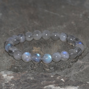Labradorite Kralen Armband, 7.5mm Labradorite Grade AAA Yoga Armband Labradorite Sieraden, Bescherming, Meditatie, Gift, Pols Mala Kralen