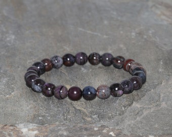 Sugilite Bracelet Stacking Grade AA 7.5-8mm Natural South Africa Sugilite Bracelet Exquisite Purple Sugilite Gift Bracelet Unisex Bracelet