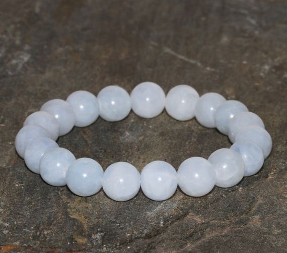 10mm Blue Calcite Bracelet Natural Blue Gemstone Bracelet Healing Crystals Yoga Gemstone Bracelet Handmade Jewelry Wrist Mala Beads Etsy Ireland
