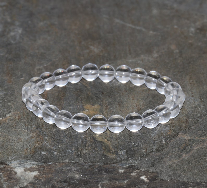 Clear Quartz Bracelet Grade AA 6.5mm Crystal Quartz Gemstone | Etsy