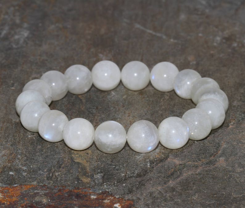 10mm White Alabaster Natural Beads stretch bracelet