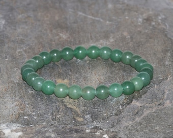 Aventurine Bracelet Handmade 6mm Green Adventurine Beaded Gemstone Bracelet Green Natural Gem Stone Bracelet Stacking Bracelet Gift Bracelet