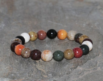 Phantom Colorful Quartz Perline Bracciale 8mm Grado AAA Dainty Multi colore Phantom Quartz Lodolite Lodelite Bracelet Lanscape Scenic Quartz