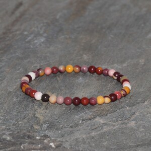 Mookaite armband handgemaakte 4mm Moukaite Jasper Beaded edelsteen armband leuk geschenk armband Stack armband Unisex armband Moakite armband