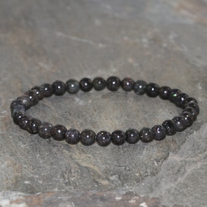 Australian Dark Opal Beaded Bracelet, 5mm Natural Australian Opal Beads Grade AAA, Unisex Bracelet, Gemstone Bracelet, Black Fire Opal