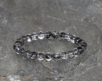 Quartz Bracelet Handmade 6mm Himalayan Quartz Beaded Natural Gemstone Bracelet Stack Bracelet Gift Bracelet Unisex Bracelet Boho Bracelet