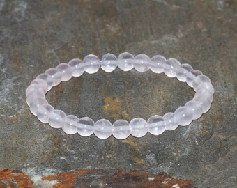 Bracciale in quarzo rosa AAA: gioiello in cristallo curativo per il chakra del cuore