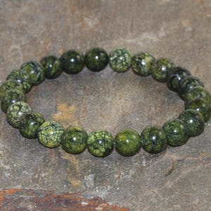 8 mm serpentijnarmband groene kralenarmband helende stenen armband herenarmband vrouwen armband edelsteen sieraden yoga armband cadeau