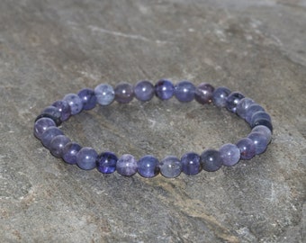 Dainty Tanzanite Beaded Bracelet Handmade 5mm Tanzanite Gemstone Bracelet Natural Purple and Violet Tanzanite Bracelet Positivity Bracelet