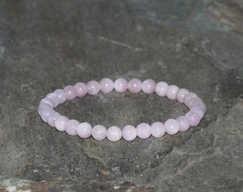 16 mm 天然パープル クンツァイト ビーズ ブレスレット、ハンドメイド