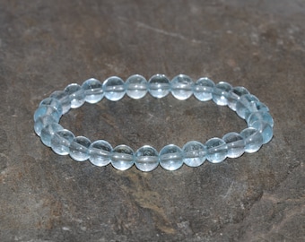Handmade AAA Swiss Blue Topaz Bracelet, Dainty Gemstone Jewelry