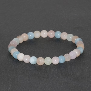 6mm Beryl Bracelet Handmade Grade A Beryl Beaded Gemstone Bracelet Gem Bracelet Gift Bracelet Morganite Emerald Aquamarine Heliodor Bracelet