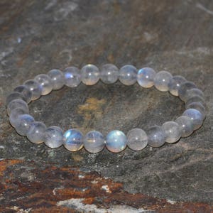 AA Grade 6mm Madagascar labradoriet armband, Yoga armband labradoriet sieraden, bescherming & Magic, Helen van kristallen, pols Mala kralen