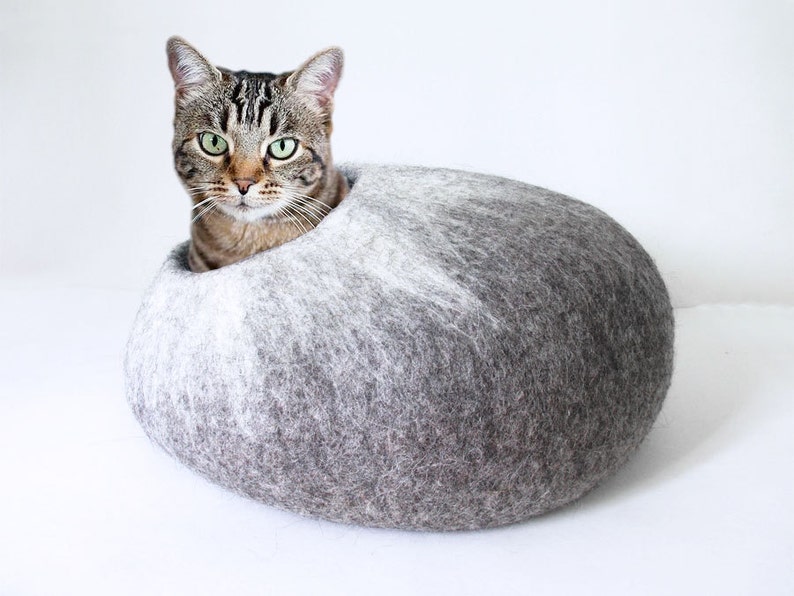 felted wool cat house