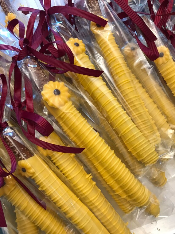 Yellow Sunflower Chocolate Covered Pretzels Il_570xn
