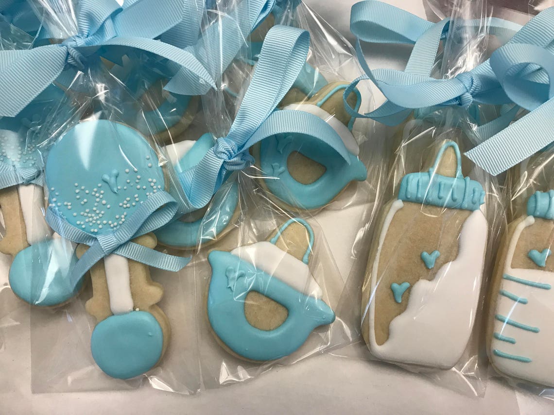Baby Shower Cookies Pacifier Rattle Baby Bottle Cookies Etsy