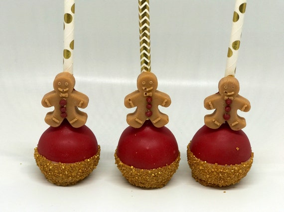 Gingerbread Man Christmas Cake Pops Il_570xn