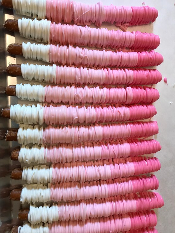 Pink Ombre | Shades of Pink | Chocolate Covered Pretzel Rods Il_570xn