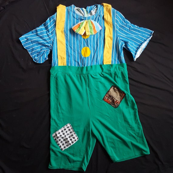 Vintage 1980s Handmade Adult Clown Jumpsuit Romper